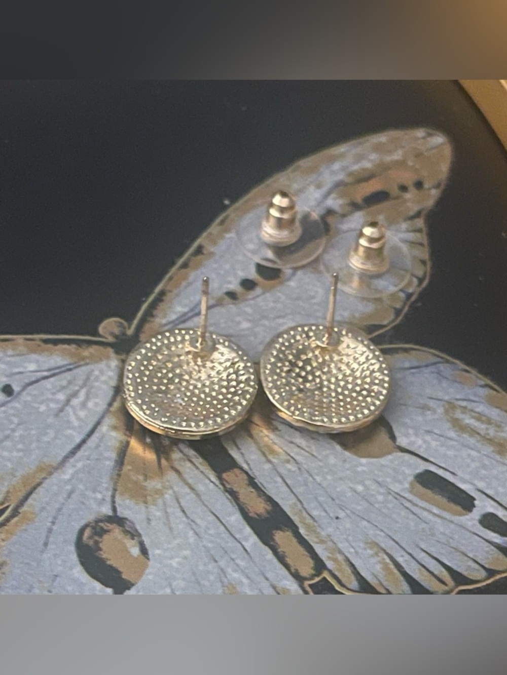 Button Earrings - Picture 2 of 3